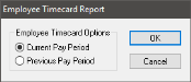 Employee Timecard Report Configurations