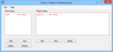 Store / Region Maintenance with default the Store and Region listed.