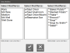 Select Modifiers window showing a setup with 3 columns of modifiers