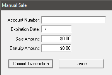 Manual Transactions - Manual Sale window