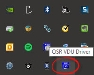 Screenshot of the QSR VDRU Driver icon in the System Tray.