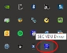 SEC VDU Driver icon in the System Tray